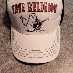 True Religion White and Black Cap